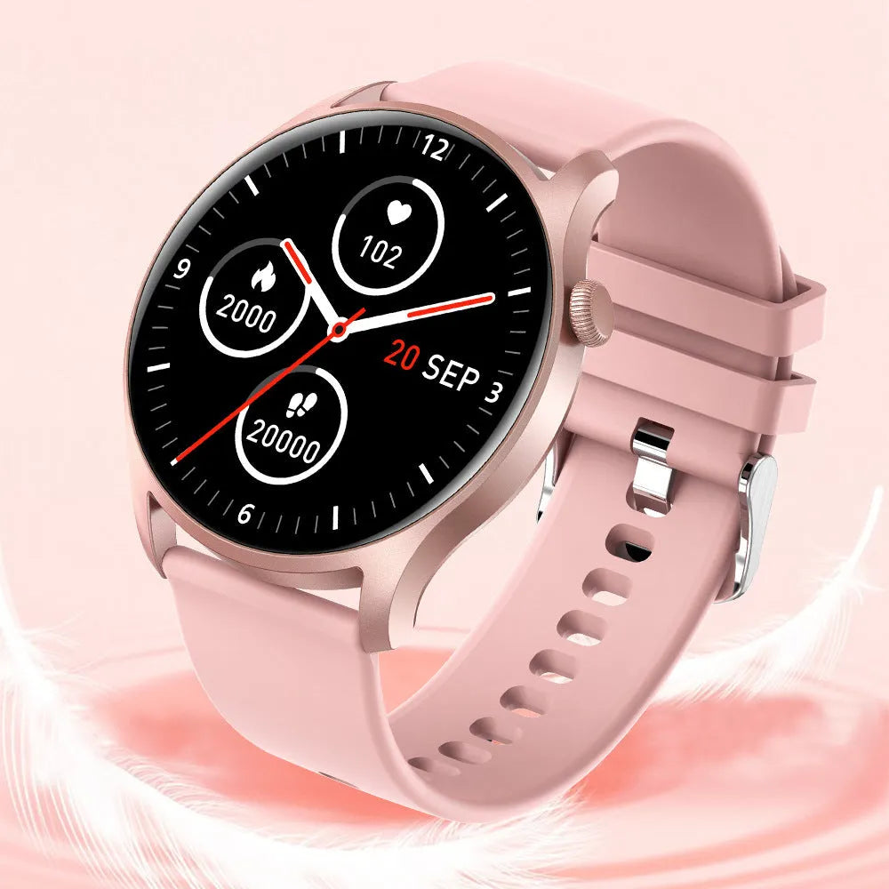 Smart watch with heart rate and blood pressure monitoring on wrist