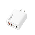 120W dual PD dual USB charger with 220W total output, available in Black, White, or Yellow with EU, UK, or US plug