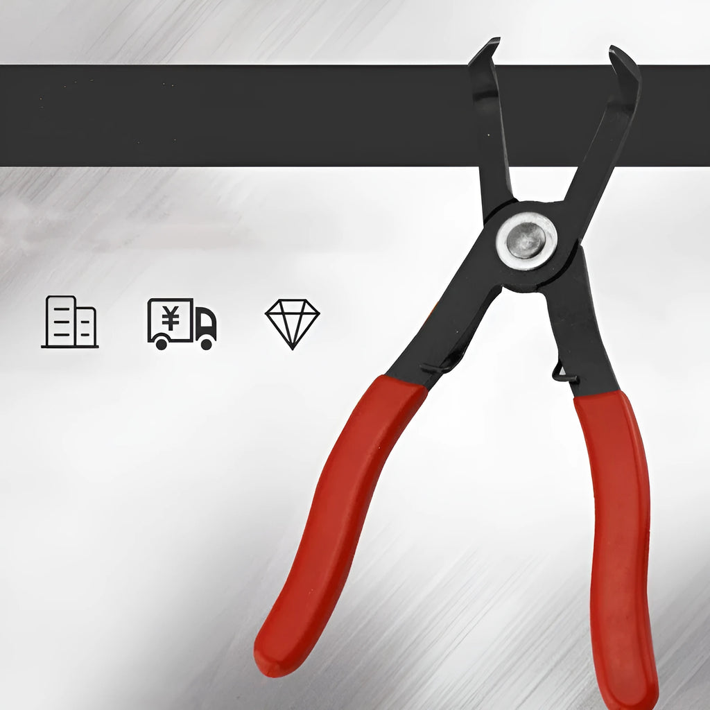 Red interior round nail removal pliers with PVC handles for door panel installation