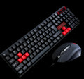 Wired keyboard and mouse set with USB cables, mechanical feel keyboard and optical mouse