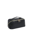 Waterproof PU storage bag in white, black, pink, green, or purple, large capacity, multifunctional, breathable, for cosmetics.