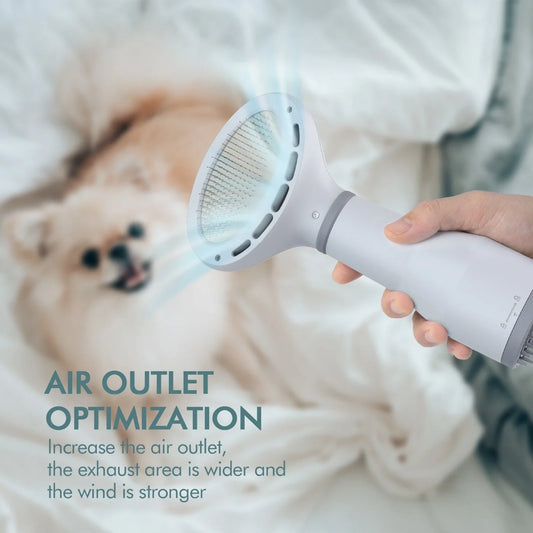 Premium dog grooming hair dryer with quiet noise-reduction technology and lightweight, ergonomic design