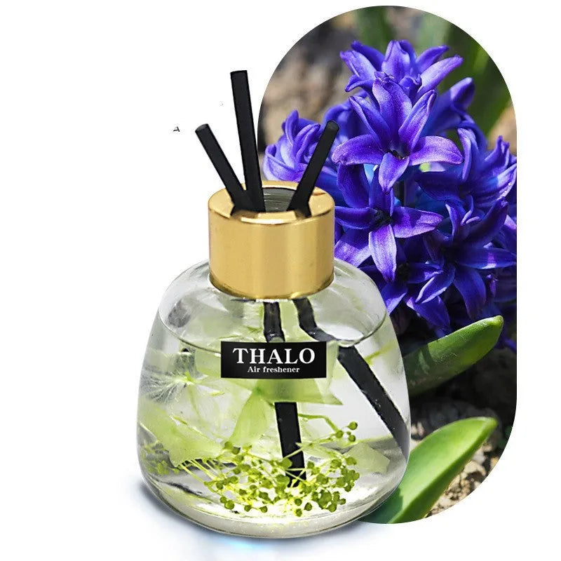 Glass bottle car perfume ornament for flame-free aromatherapy in automotive decoration style