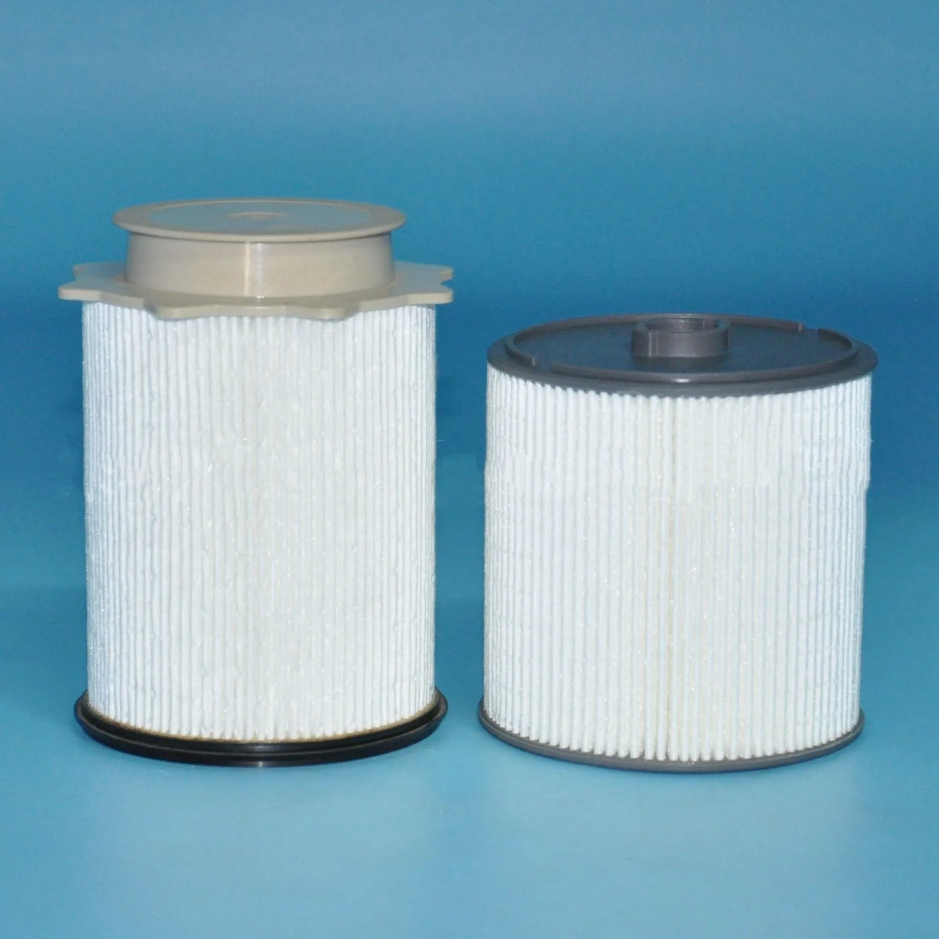 White diesel fuel filter kit for RAM 1500 to 5500 series trucks, showing filter housing and sealing ring.