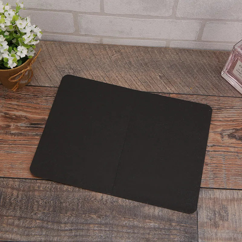 Pack of 100 blank folded kraft paper cards in 10x15 cm size, shown in black, brown, and white colours.
