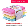 Pinstripe fabric dishwashing sponge mop in macaron mixed colours for wet and dry cleaning