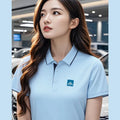 Summer ice silk overalls polo shirt in asymmetric style with multiple colour options