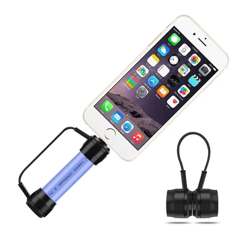 Miniature keychain emergency phone charger with 18650 lithium battery