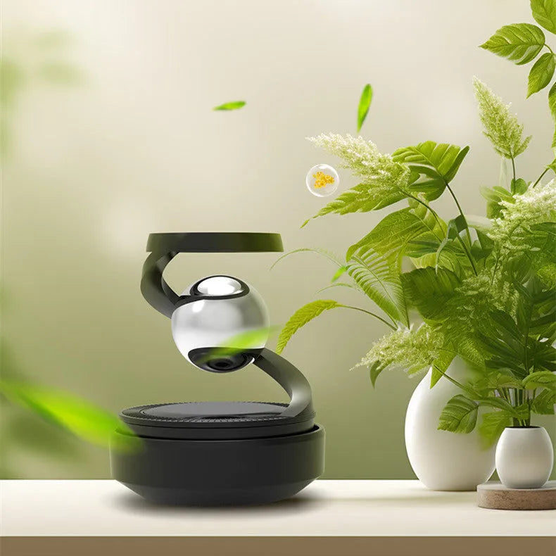 Solar-powered car hanging ornament in Gulong or Ocean colour, showing 65mm by 81mm dimensions.