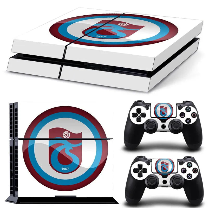 Thin 0.001mm PVC protective film with pattern options for a PS4 game console.