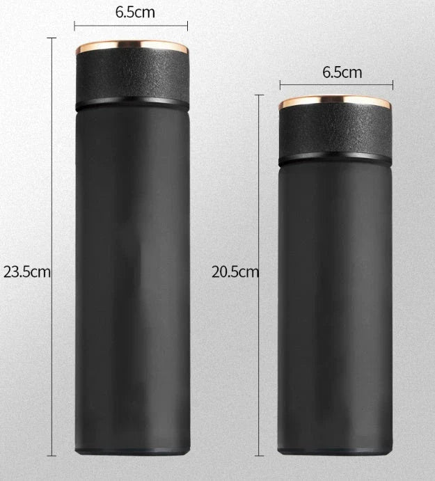 Stainless steel business mug with touch temperature sensor technology for precise temperature monitoring