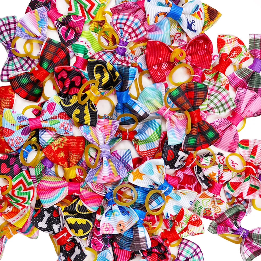 Cloth plaid pet head bow accessory for dogs and cats with British style pattern
