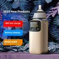 Universal baby bottle insulation warmer with 8000mAh fast-charge battery, charger, and instruction manual.