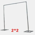 Wrought iron wedding purdah bracket 2x2 background support with telescopic frame, two bases and three rods