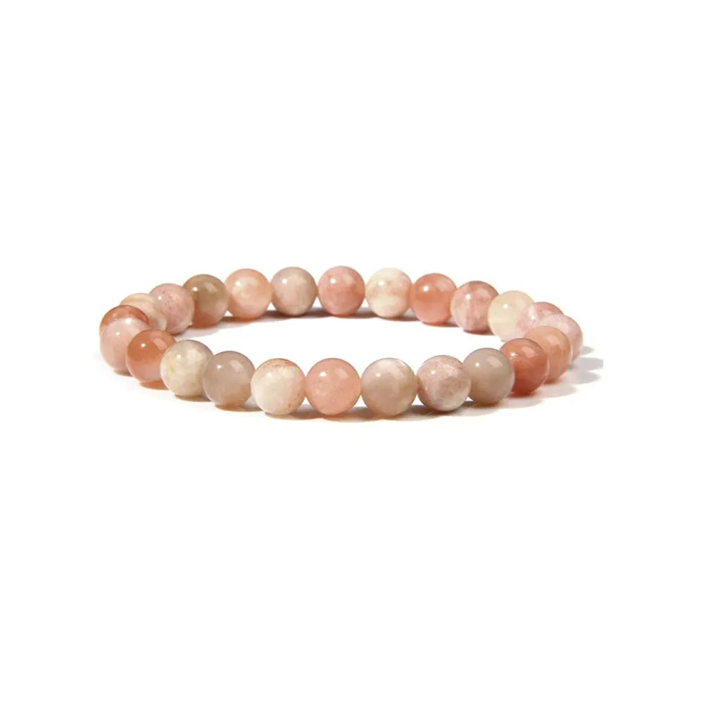 8mm natural stone beads bracelet in geometric design with genuine agate material