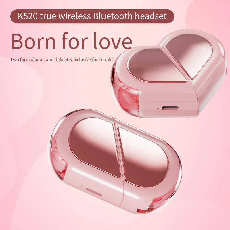 K520 rotatable Bluetooth earphones in black, white or pink colours