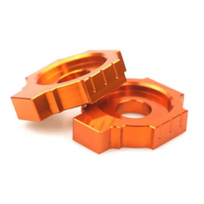 Orange motorcycle regulator screws for KTM DUKE rear fork modification