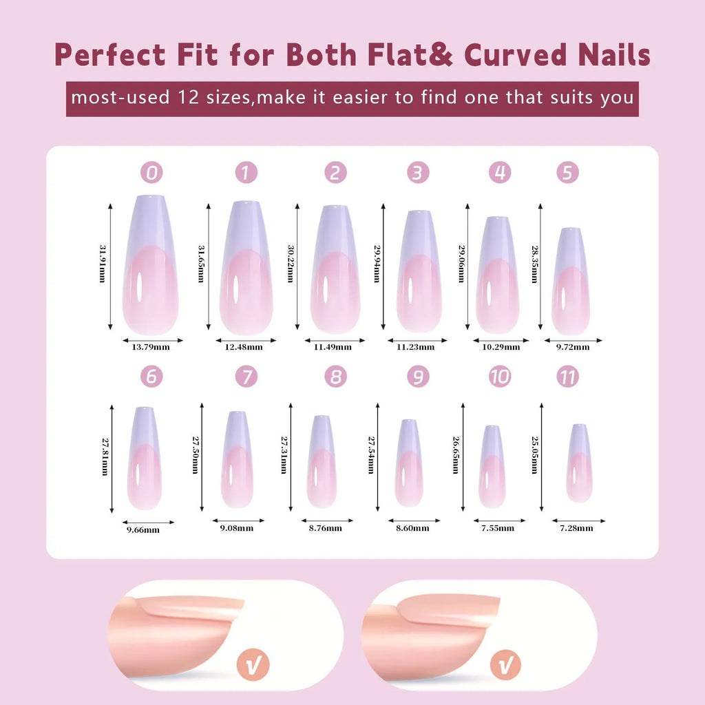 French nail stickers 288-piece set with removable armour style designs in sweet and hot girl patterns