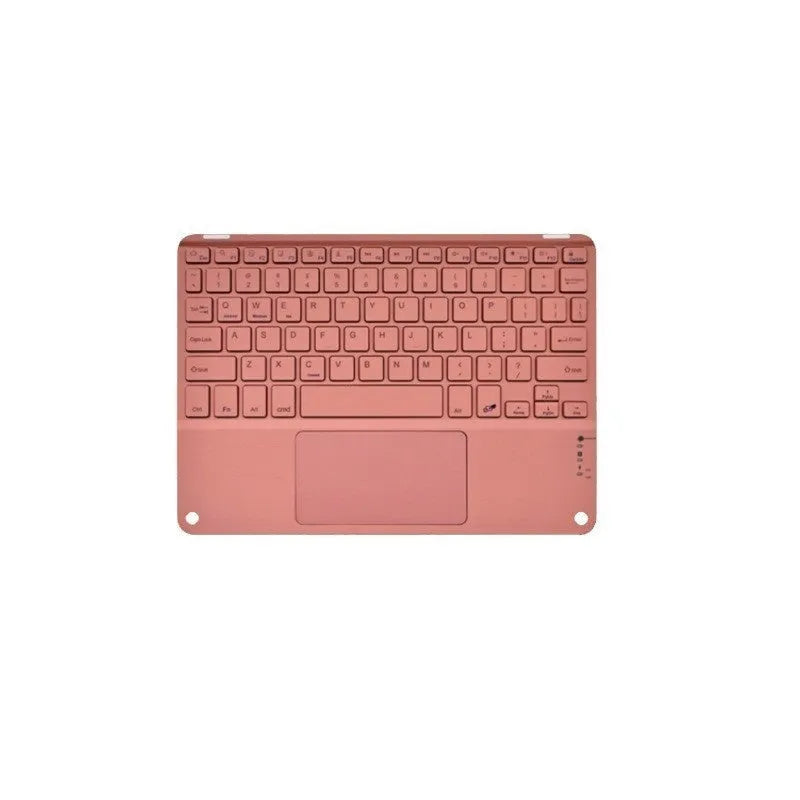 Square Hat touch Bluetooth wireless keyboard in green with wireless charging pad visible.
