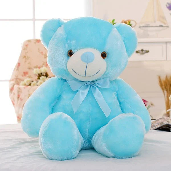 Illuminating Plush Teddy Bear with LED light display in various colors