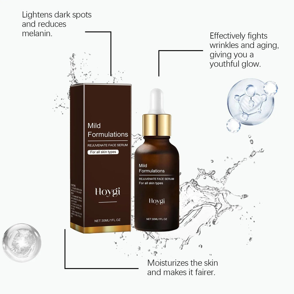 30ml facial essence bottle with hyaluronic acid, collagen, and arbutin for skincare