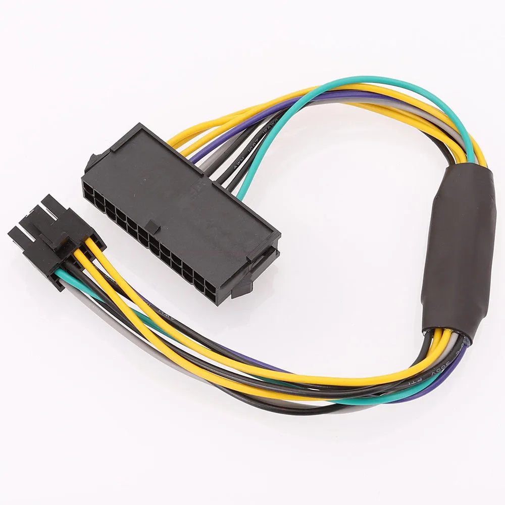 Black DELL Optiplex ATX 24-pin to 8-pin motherboard power adapter cable 30cm length