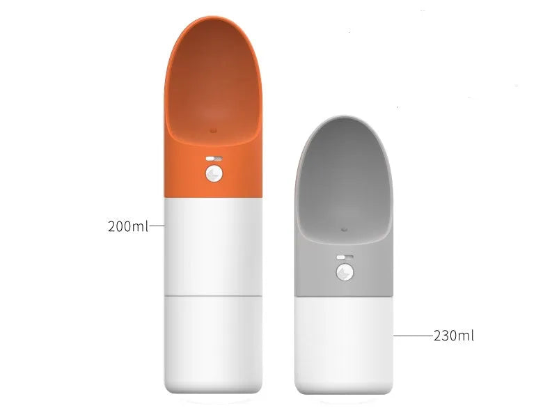 Moestar Rocket Pet Cup white grey portable dog water bottle with 270ml capacity