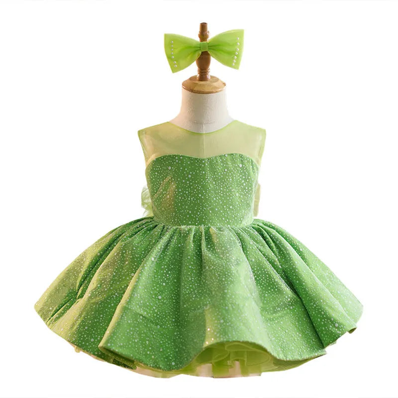 New Mint Mambo green polyester girls pettiskirt with princess-style fluffy layers