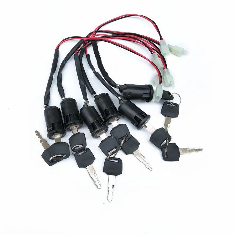 Waterproof plastic electric door lock switch for automotive electrical systems with wiring connections