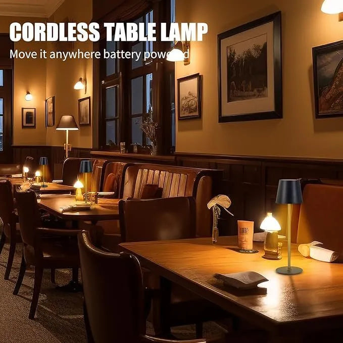 Cordless rechargeable waterproof table lamp 10x38cm available in five colours