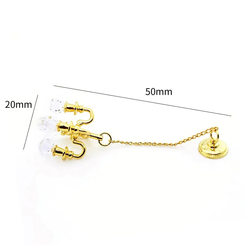 Mini retro simulation photo prop decorations in silver and gold metal 5x2cm