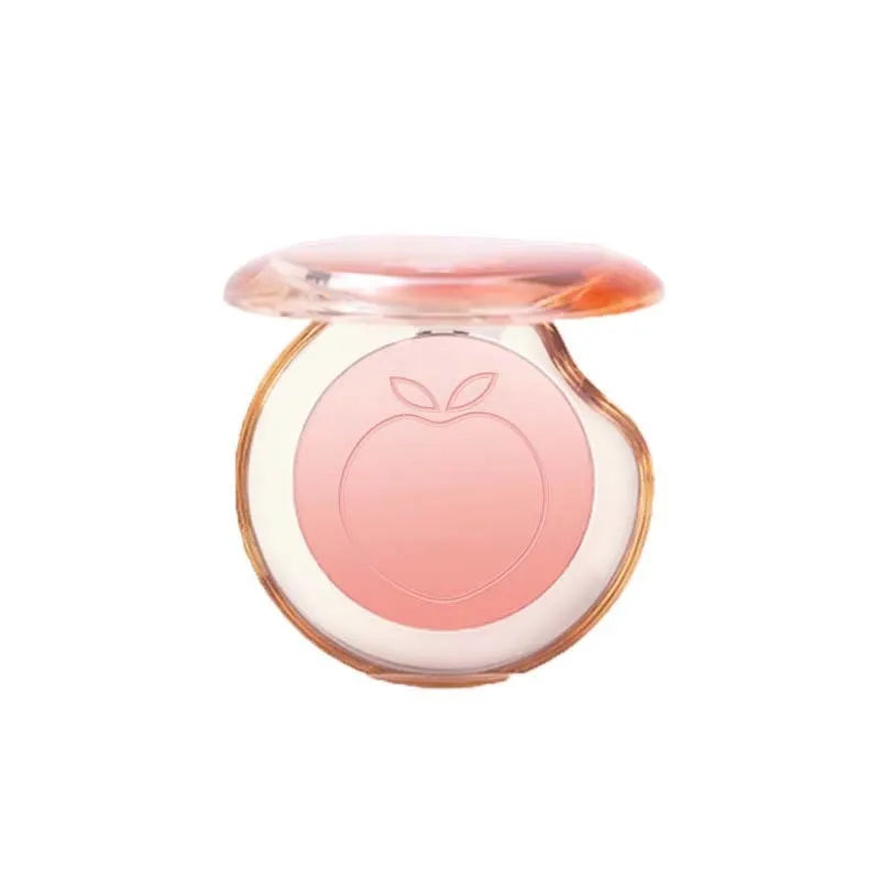 Bubble gradient design powder blush compact open, showing six shade options for dry skin.