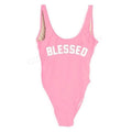 Blessed Swimsuit in polyester and nylon, shown in one of seven colours, sizes S to XL.