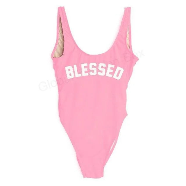 Blessed Swimsuit in polyester and nylon, shown in one of seven colours, sizes S to XL.