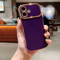 Electroplated wave pattern TPU phone case with large window back cover for iPhone