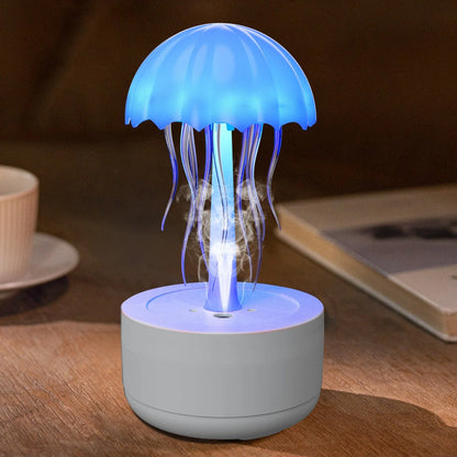 Stylish jellyfish-inspired humidifier and essential oil diffuser with 7-color LED lights for a soothing, relaxing atmosphere