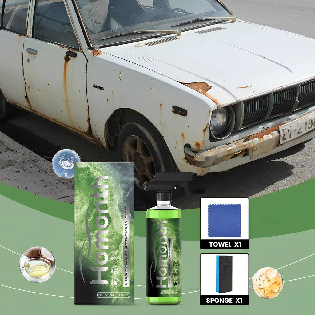 Car rust scavenging agent 237ml bottle with blue square sponge and blue square towel for paint care