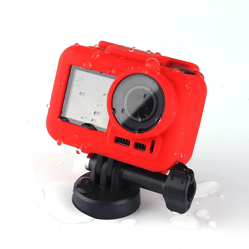 Silicone case for DJI Osmo Action camera in black with border design