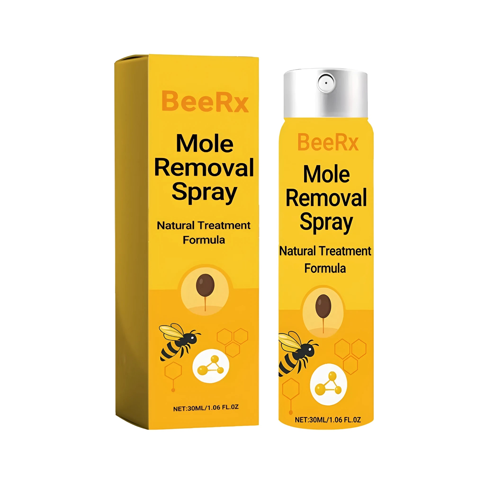30ml mole removal spray bottle with panthenol hyaluronic acid and bee venom active ingredients