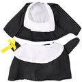 Black polyester nun Halloween costume for cats and dogs with free-size fitting