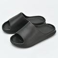Women's thick sole heightened slippers in beige, black, or fruit green with EVA non-slip sole and arch support footbed.