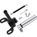 Smallest portable bike pump in black or white, 3.9 inch aluminium alloy mini pump with Presta and Schrader valve compatibility and mounting kit
