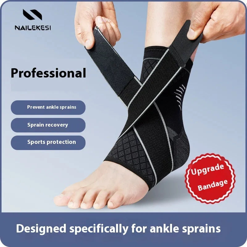 Ankle support sleeve for adults in black, blue, white or light pink, sizes S M L, single pack
