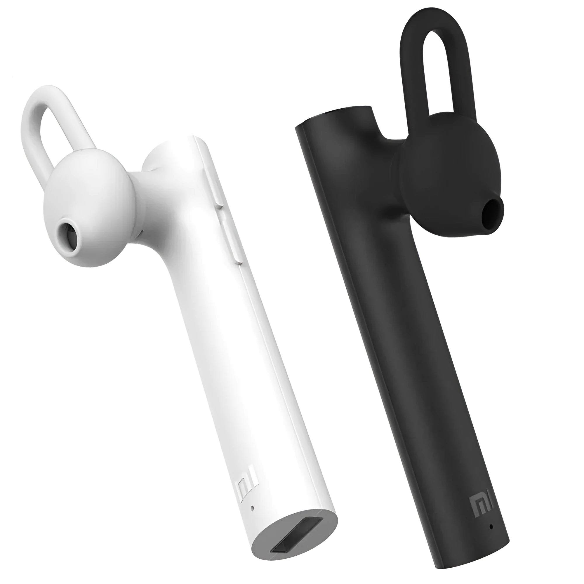 Compact black and white wireless Bluetooth V4.1 headset earpiece showing scale.
