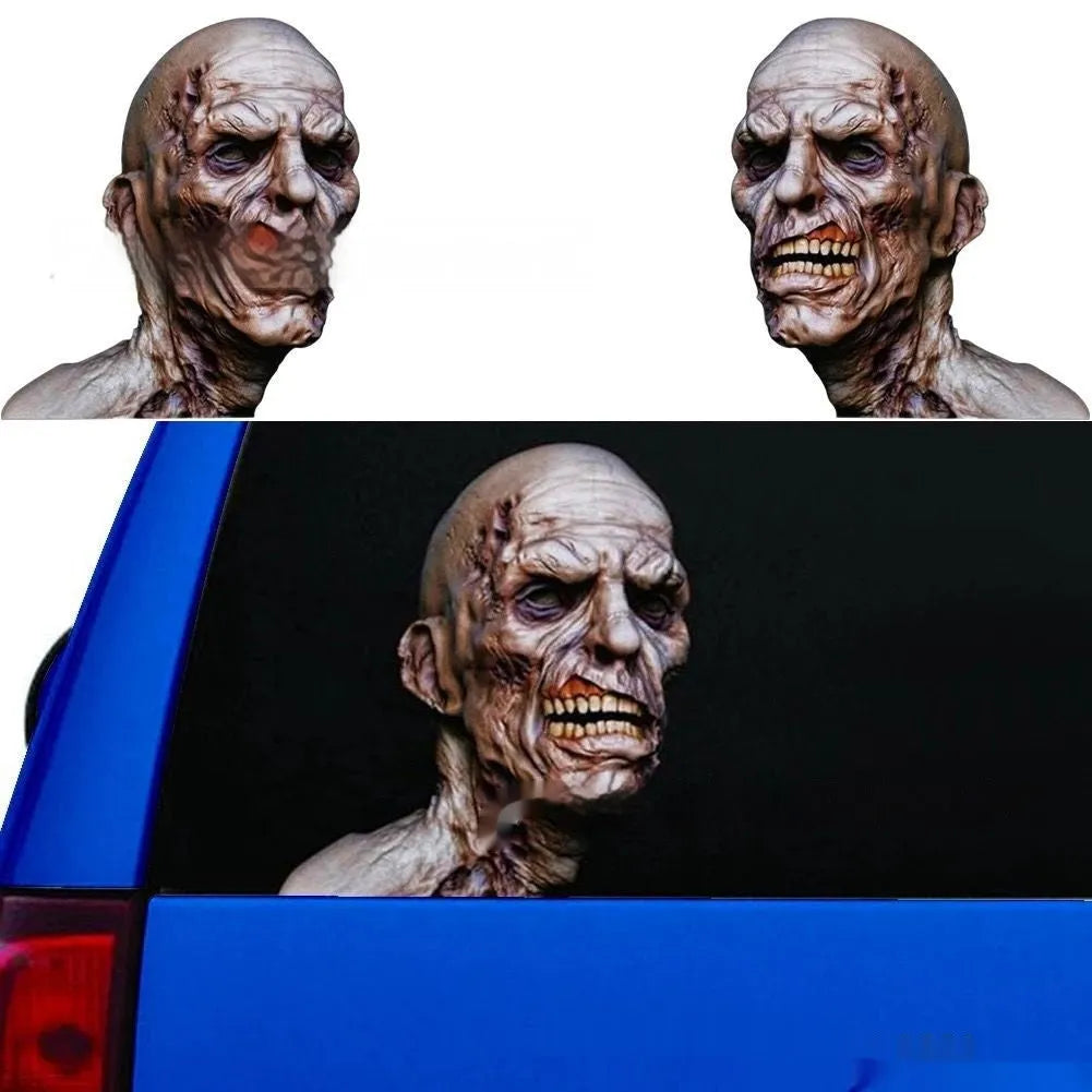 3D zombie horror Avatar car window sticker in PET material, 25 x 23cm, left and right options