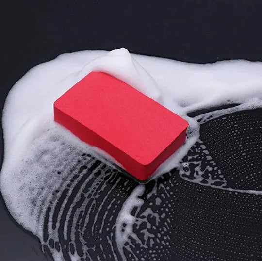 Car wash sponge magic clay rub red EVA foam block 8.5x5.5x2cm for vehicle detailing