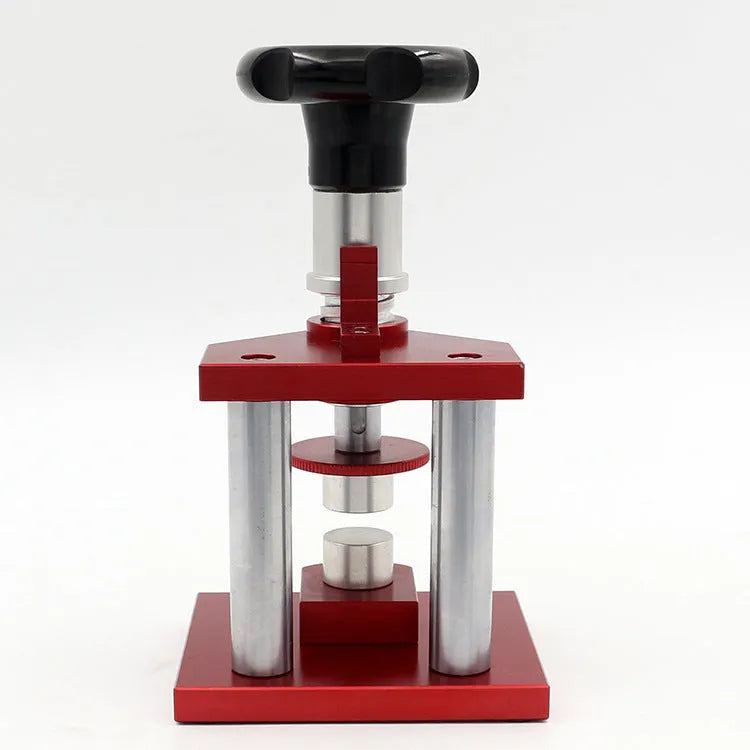 Watch repair spiral cap presser tool with set of 20 plastic moulds for back cover installation