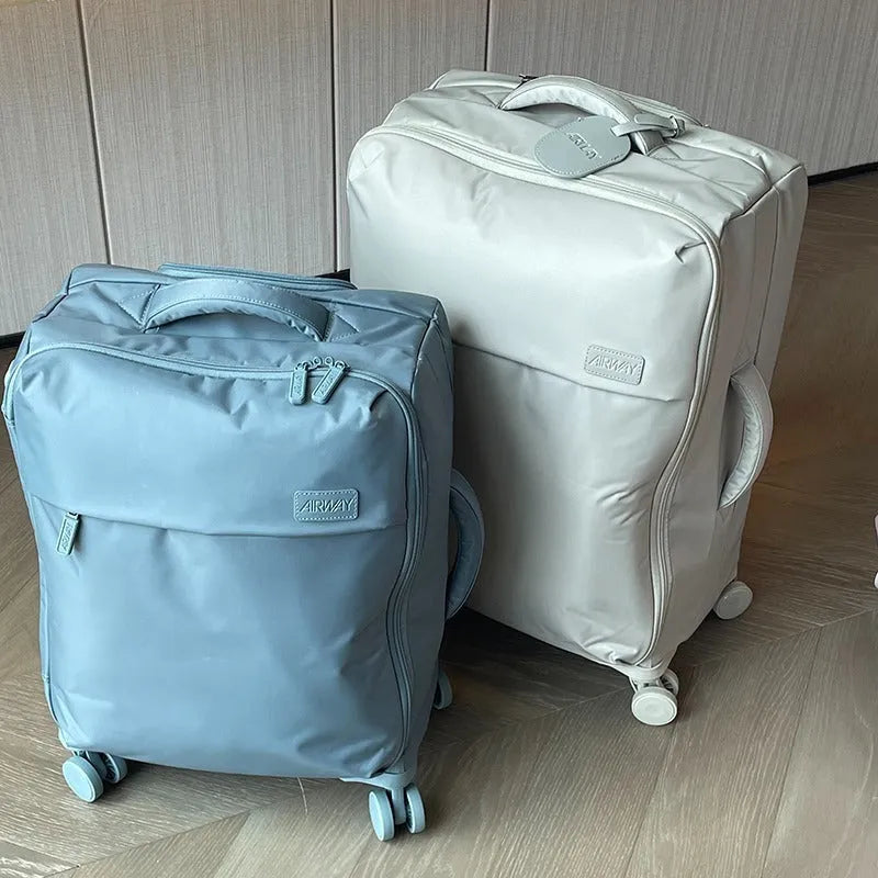 Bluestone green 20-inch waterproof Oxford cloth suitcase with universal wheels