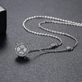 Choker bridal necklace for women with copper clavicle chain and geometric mixed gem inlaid pendant
