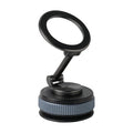 Car navigation suction cup folding mobile phone bracket in black on car dashboard